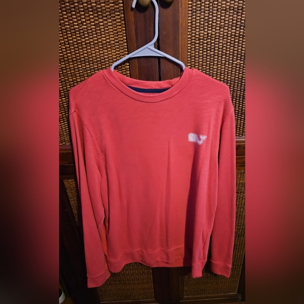 Vineyard Vines EUC Mens Medium Red Long Sleeve Sweatshirt
